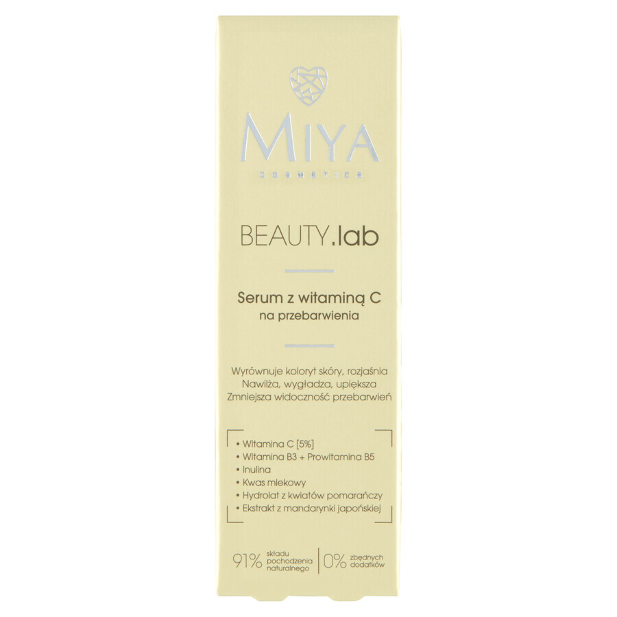 Siero Illuminante con Vitamina C - Miya Cosmetics Beauty Lab, 30ml.