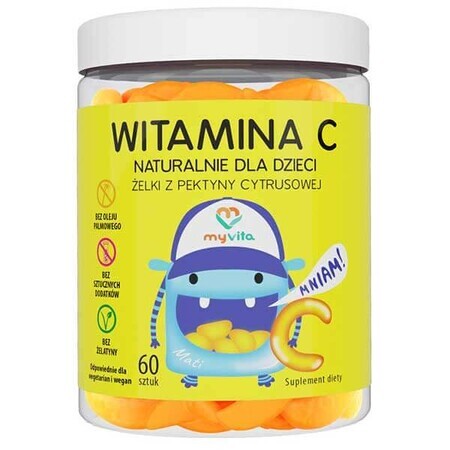 Gomme di Vitamina C Naturali - 60 Pezzi, Sostegno per Salute e Immunità