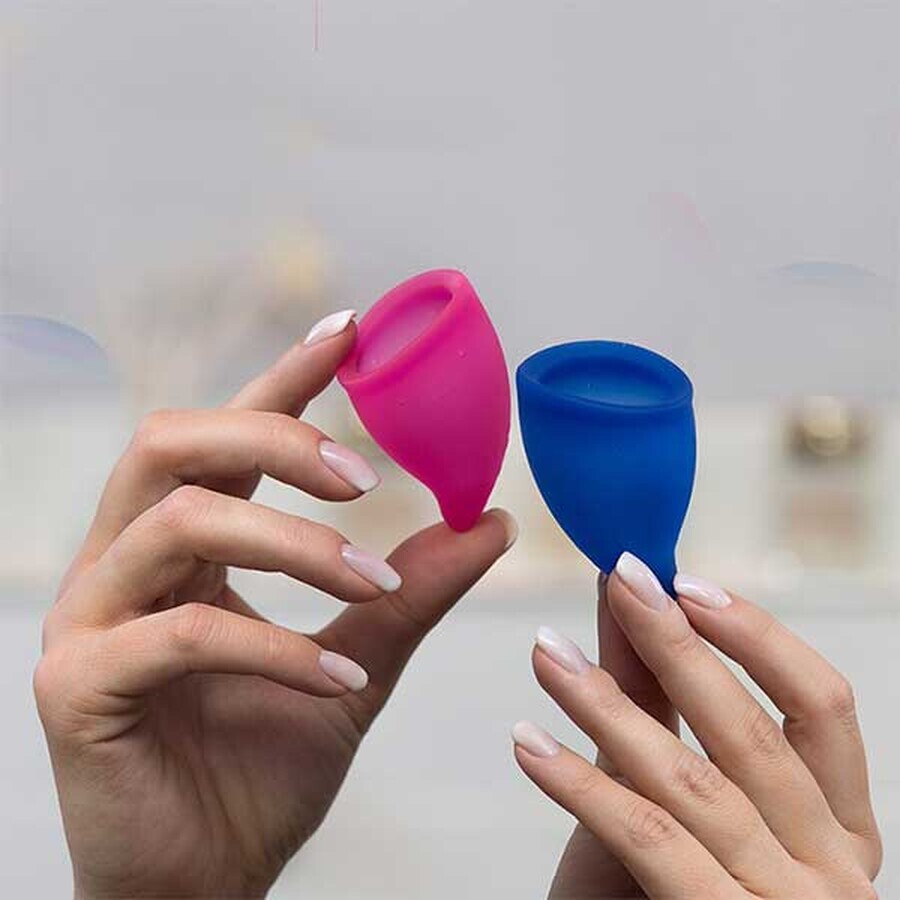 Fun Factory, coupe menstruelle, taille A + B, rose et bleu marine, 2 pièces