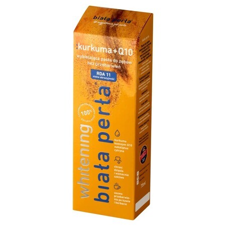 White Pearl Whitening, whitening toothpaste, Turmeric + Q10, 75 ml