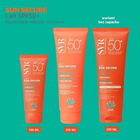 SVR Sun Secure, leche protectora hidratante para toda la familia, FPS 50+, 100 ml