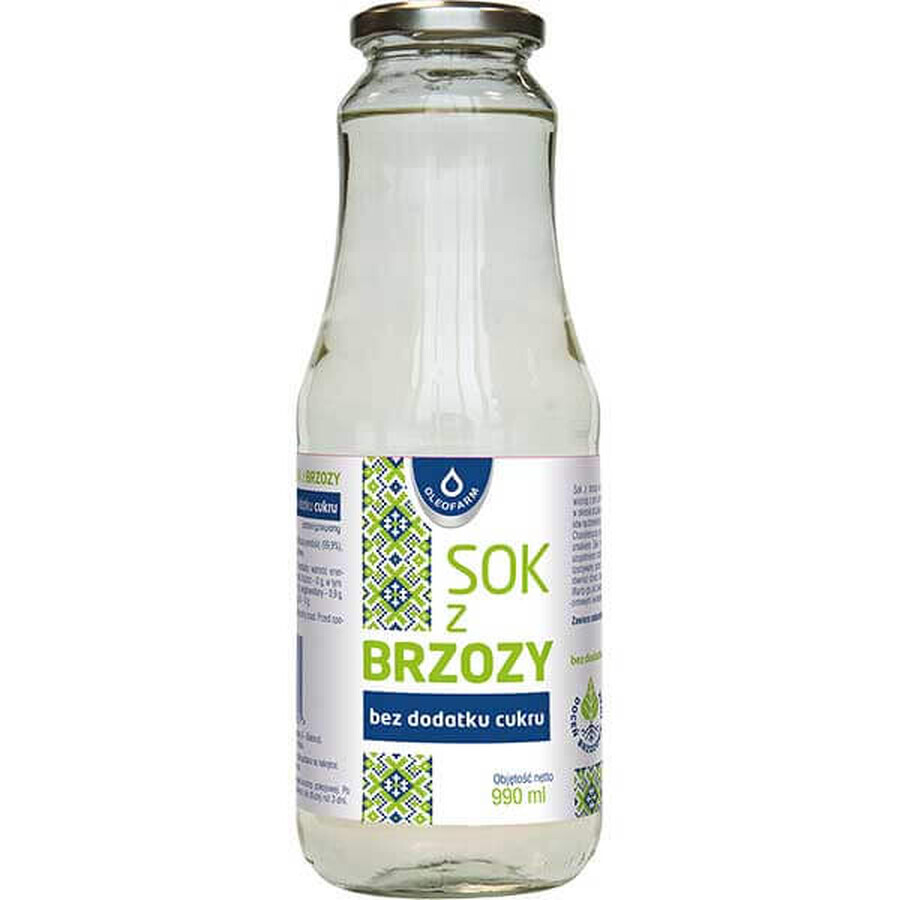 Suc de mesteacăn Oleofarm, fără adaos de zahăr, 990 ml