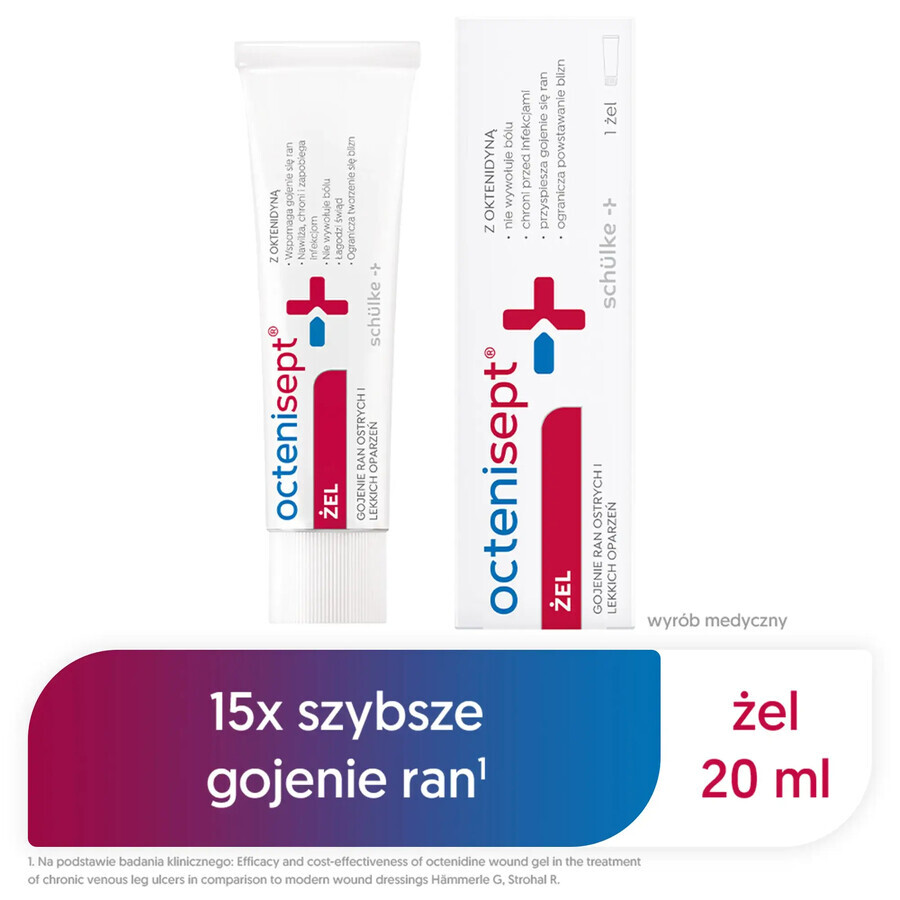 Octenisept, gel voor wonden en brandwonden, 20 ml