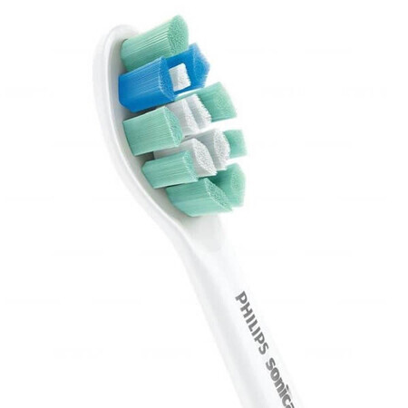 Philips, vervangingskoppen voor Sonicare C2 Optimal Plaque Defense sonische tandenborstel, HX9022/10, wit, 2 stuks