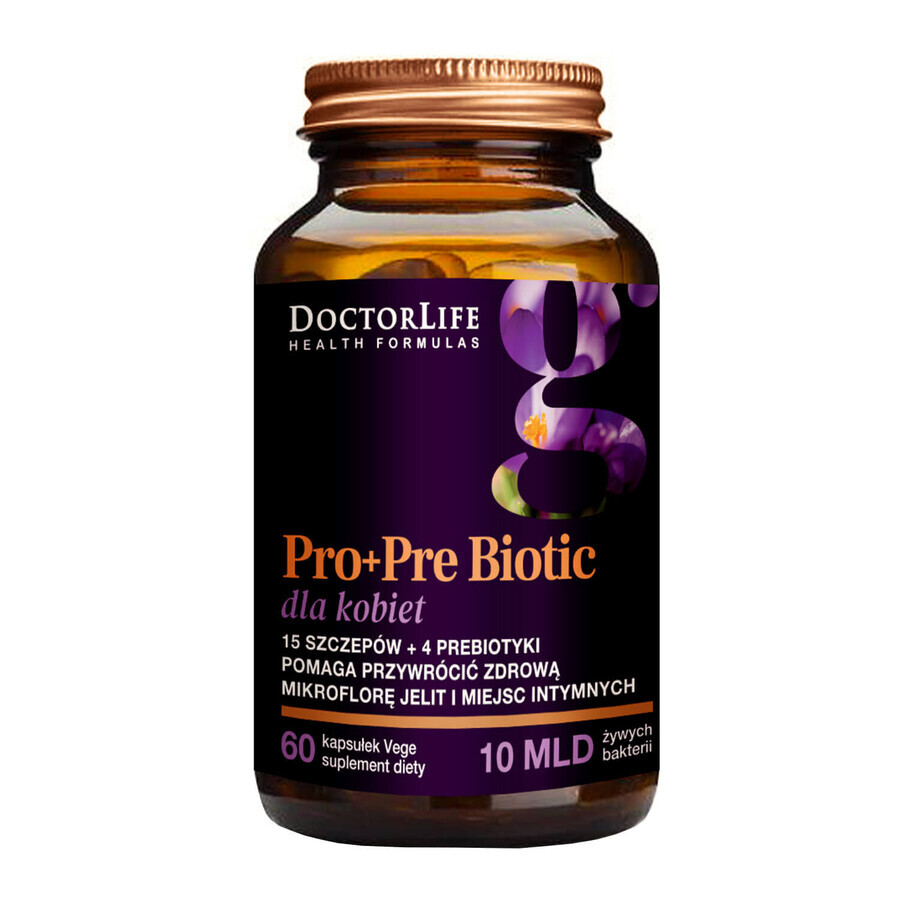 Doctor Life Pro+Pre Biotic For Women, 60 plantaardige capsules