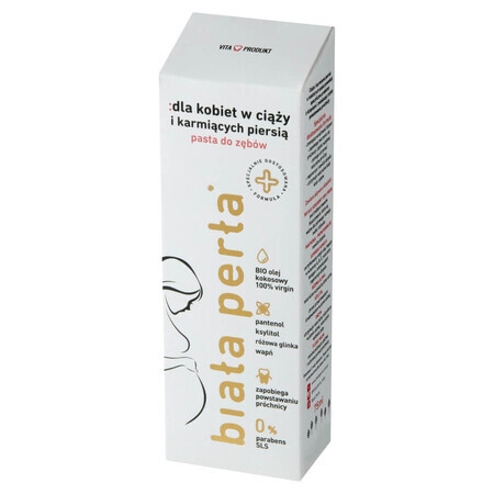 White Perła, tandpasta voor zwangere vrouwen en vrouwen die borstvoeding geven, 75 ml