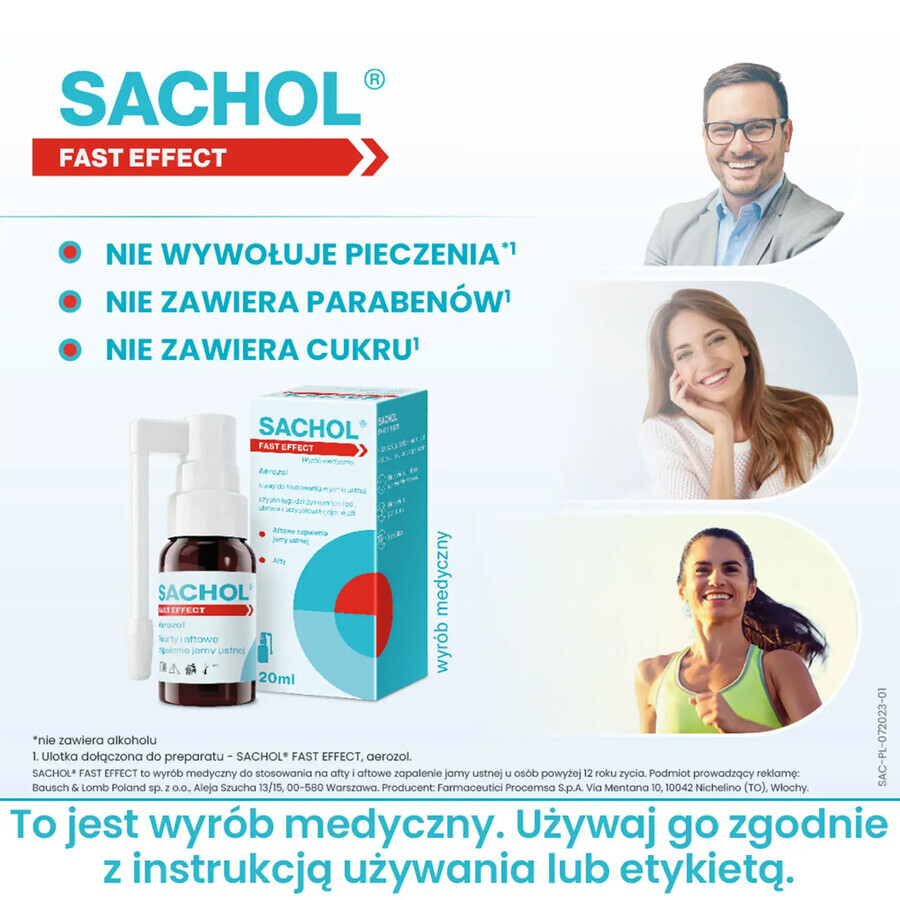 Sachol Fast Effect, aérosol, 20 ml