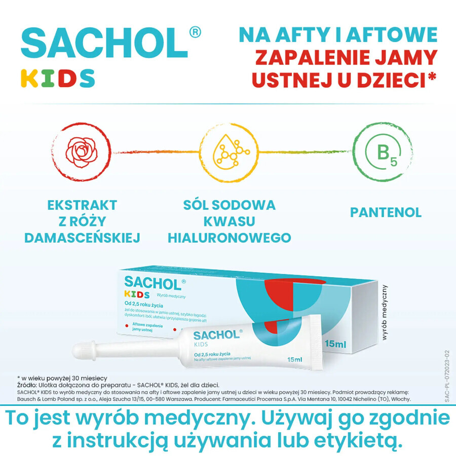 Sachol Kinder Gel, 15 ml