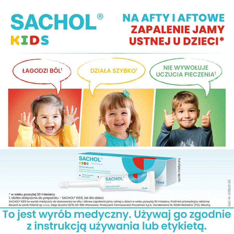 Sachol Kinder Gel, 15 ml