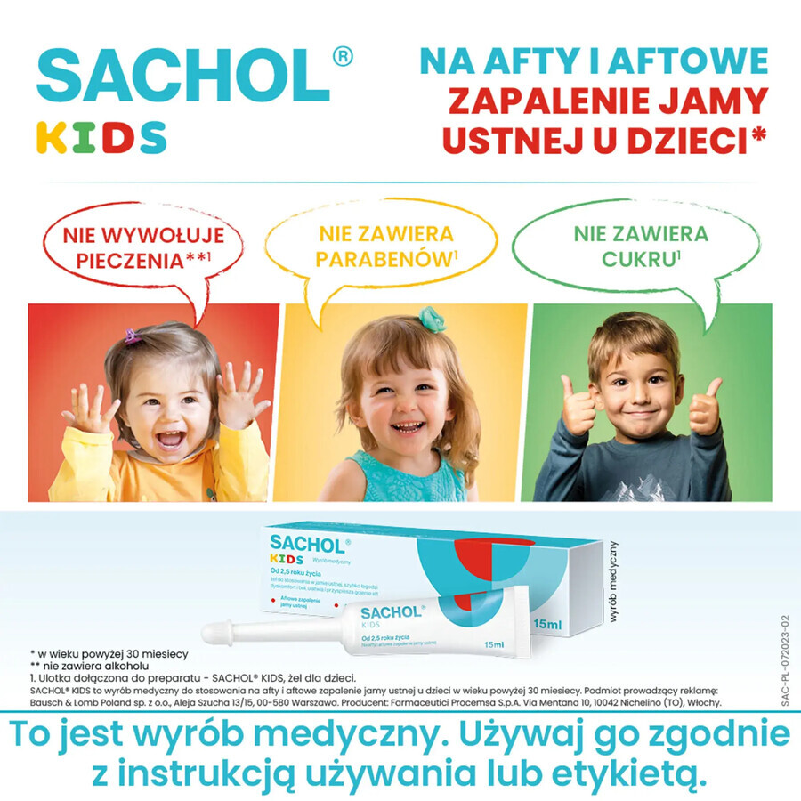 Sachol Kinder Gel, 15 ml