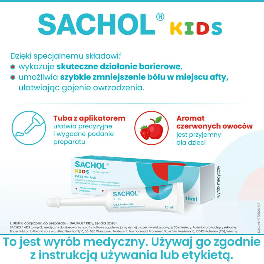 Sachol Kinder Gel, 15 ml