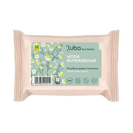 Luba Eco Family Feuchtes Toilettenpapier mit Kamillenwasser, 50 Stück