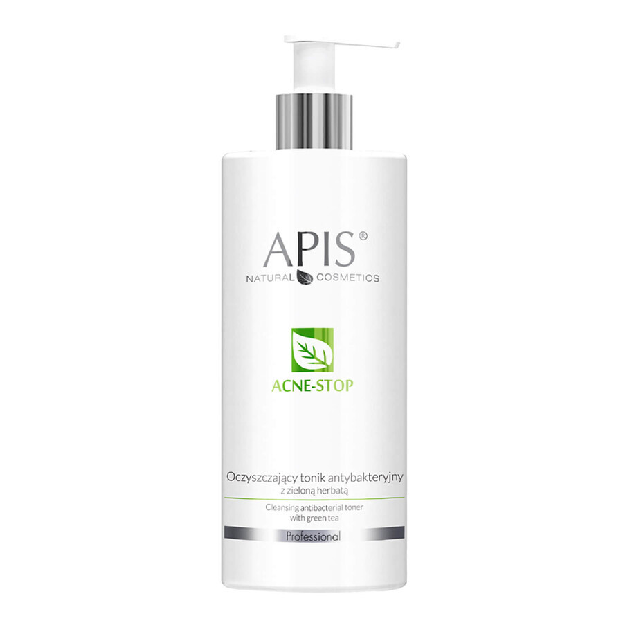 Apis Professional Acne-Stop, reinigende antibacteriële tonic met groene thee, 500 ml