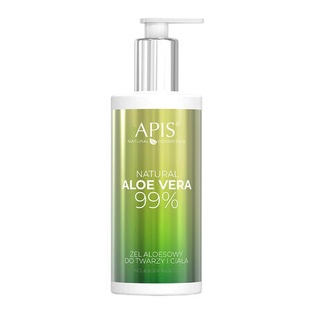 Apis Natural Aloe Vera, gel d'aloe vera pour le visage et le corps, 300 ml