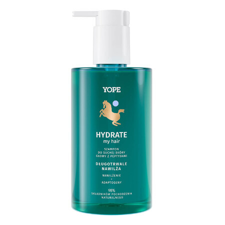 Yope Hydrate My Hair, shampoo voor de droge hoofdhuid met peptiden, 300 ml