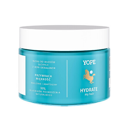 Yope Hydrate My Hair, masker voor droog haar met hemi-squalaan, 250 ml