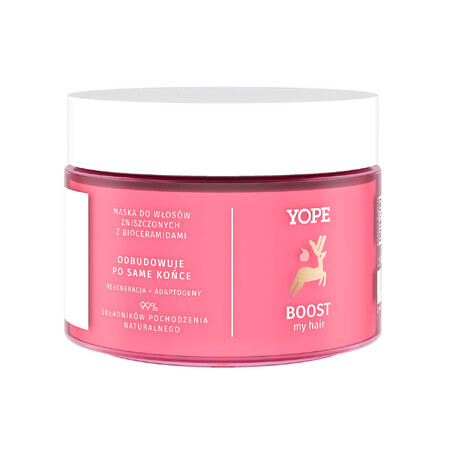 Yope Boost My Hair, masque pour cheveux abîmés aux biocéramides, 250 ml