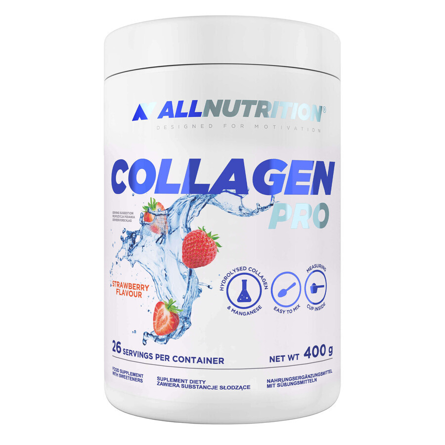 Allnutrition Collagen Pro, goût fraise, 400 g