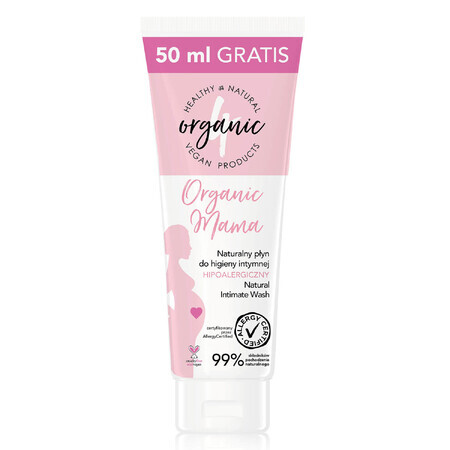 4Organic Mama, natuurlijke vloeistof voor intieme hygiëne, hypoallergeen, 250 ml