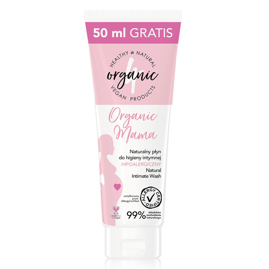 4Organic Mama, liquide d&#39;hygiène intime naturel, hypoallergénique, 250 ml