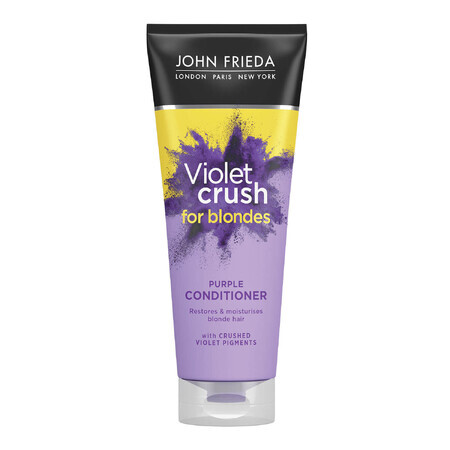 John Frieda Sheer Blonde, après-shampooing violet pour cheveux blonds, Violet Crush, 250 ml