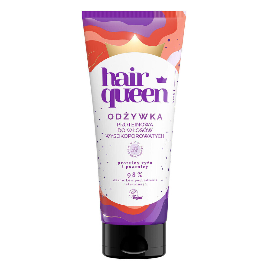 Hair Queen, revitalisant protéiné pour cheveux à haute porosité, 200 ml