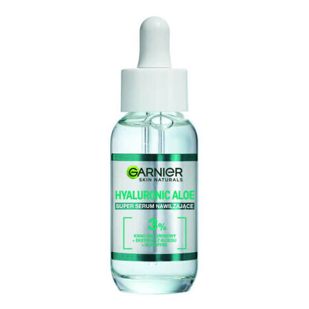 Garnier Hyaluronic Aloe, ser super hidratant, 3% (acid hialuronic + extract de aloe + glicerină), 30 ml