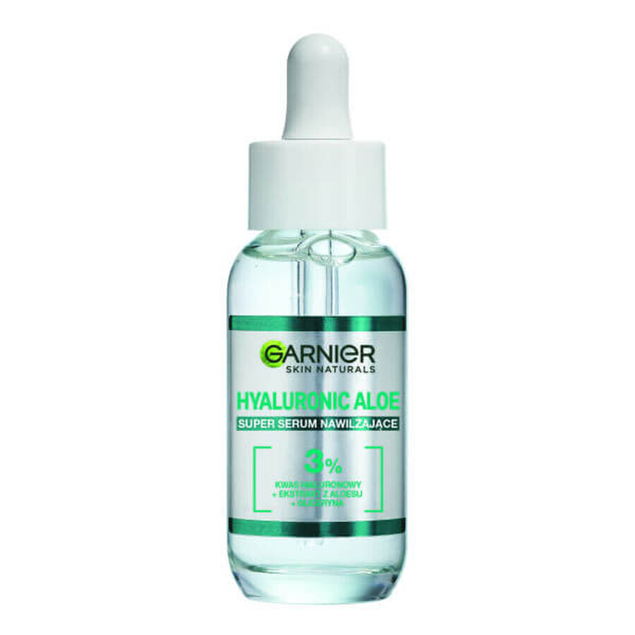 Garnier Hyaluronic Aloe, super hydraterend serum, 3% (hyaluronzuur + aloë-extract + glycerine), 30 ml