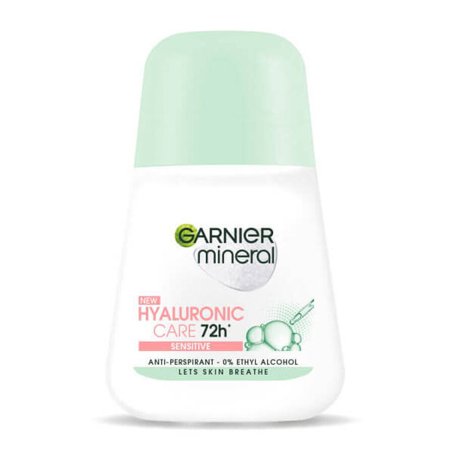 Garnier Mineral Hyaluronic Care, anti-transpirant roll-on, 72h, Sensible, 50 ml