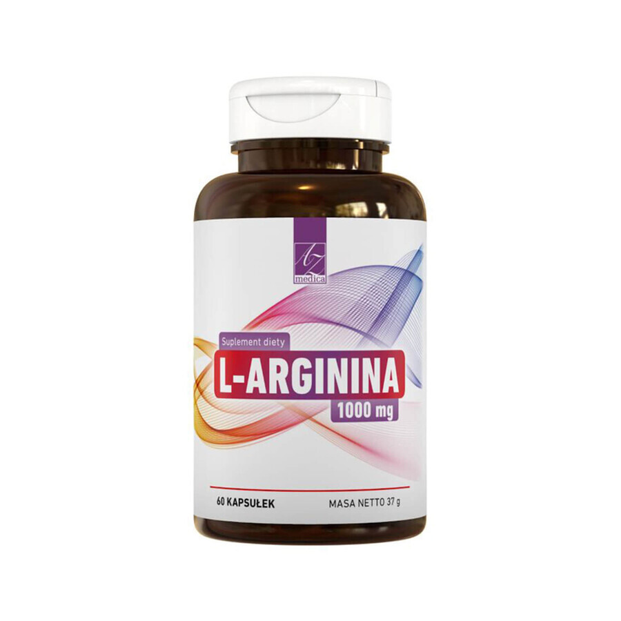 L-Arginina 1000mg, Integratore Alimentare con 60 Capsule - Stimola il Metabolismo e Favorisce la Salute Cardiovascolare.