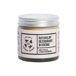 Four Pinks, Natural deodorant in cream, cedar and patchouli with diatomaceous earth, 60 ml