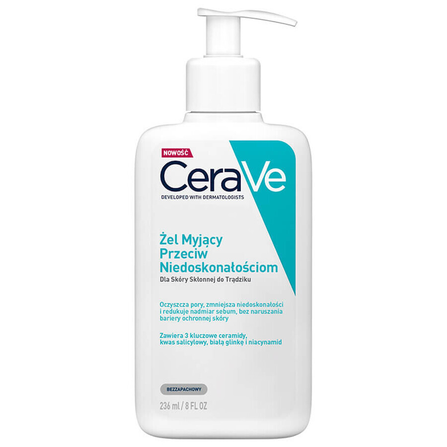 CeraVe, reinigingsgel tegen imperfecties, 236 ml