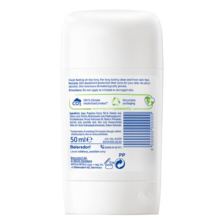 Nivea Fresh Natural, stick anti-transpirant, 50 ml