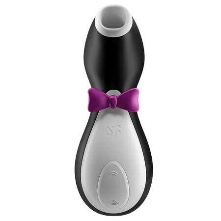 Satisfyer Penguin, masaj clitoridian, aer, pinguin alb-negru