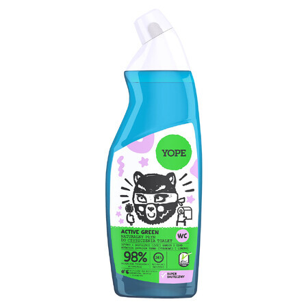 Yope Active Green, gel nettoyant toilette naturel, 750 ml