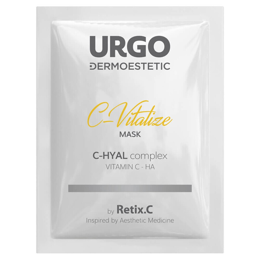 Urgo Dermoestetic C-Vitalize, coffret revitalisant et éclaircissant, peeling au cordun, 50 ml + sérum à la vitamine C, 4 x 1 ml + masque visage, 4 x 2,5 ml