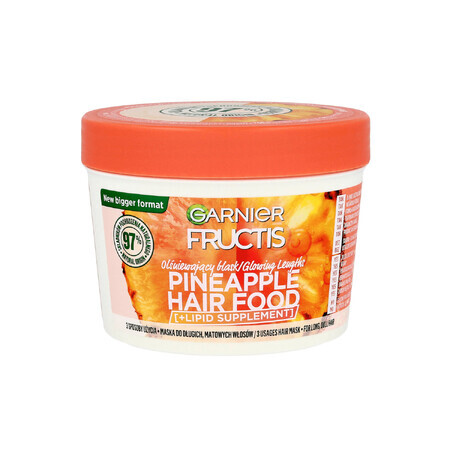 Garnier Fructis Hair Food Ananas, verhelderend masker voor lang en dof haar, 400 ml