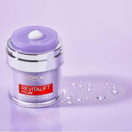 L'Oreal Revitalift Filler, crema facial reafirmante con ácido hialurónico, de día, 50 ml