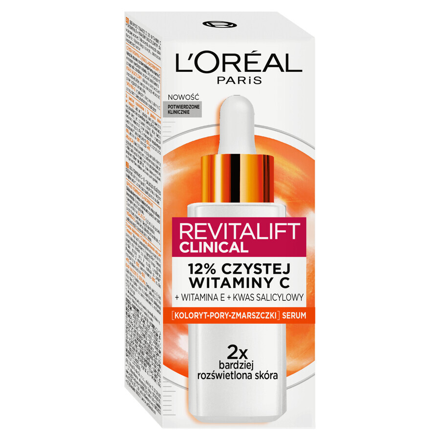 L&#39;Oreal Revitalift Clinical, verhelderend gezichtsserum, 12% pure vitamine C, 30 ml