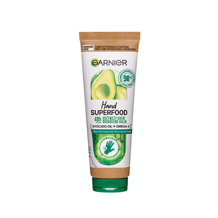 Garnier Hand Superfood, voedende handcrème, avocado en omega-6, 75 ml