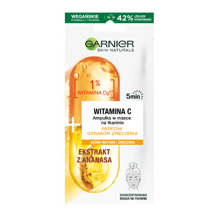 Ampolla Concentrata Garnier Skin Naturals con Vitamina C per la Pelle Stanca, 15g