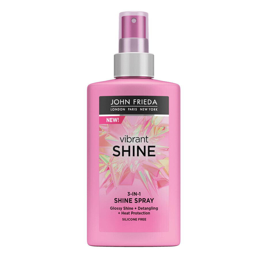 John Frieda Vibrant Shine, laque capillaire 3 en 1 ajoutant de la brillance, 250 ml