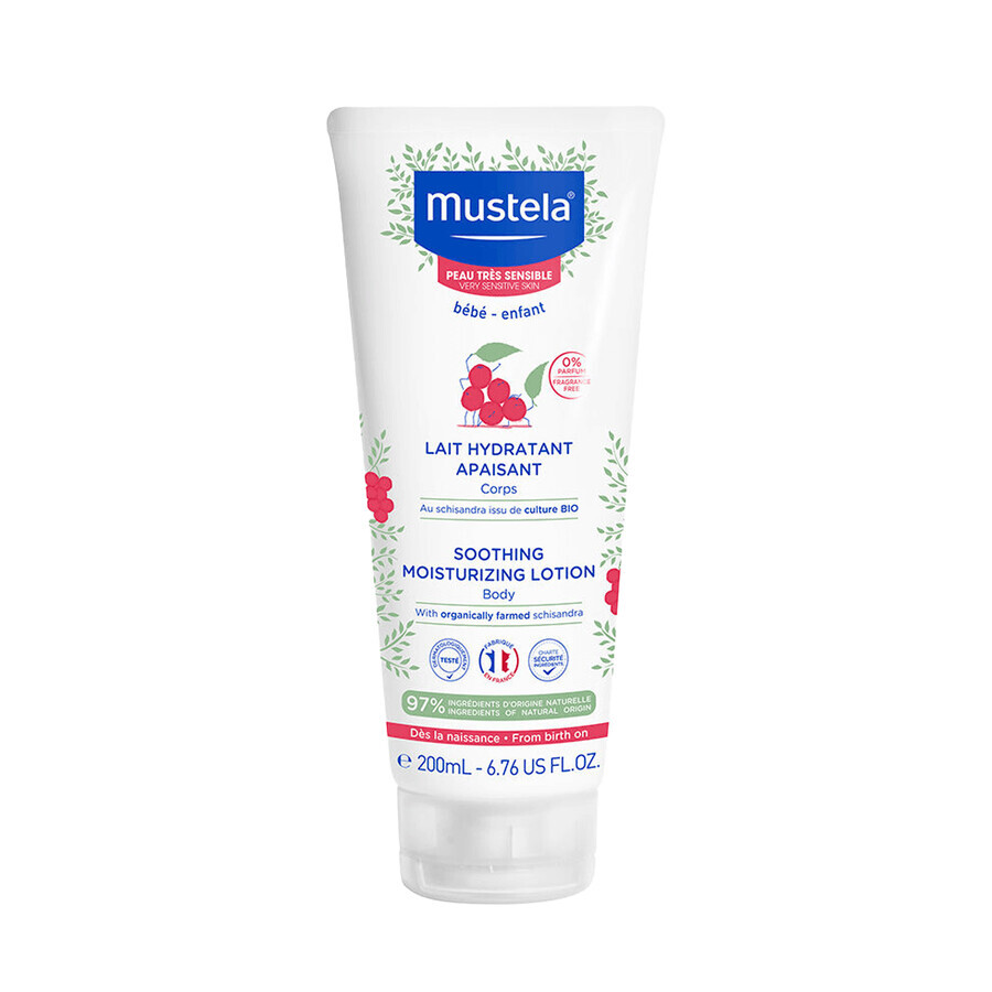 Set Mustela Sun Sensitive, lapte hidratant, 200 ml + lapte de protecție solară, SPF 50+, 100 ml