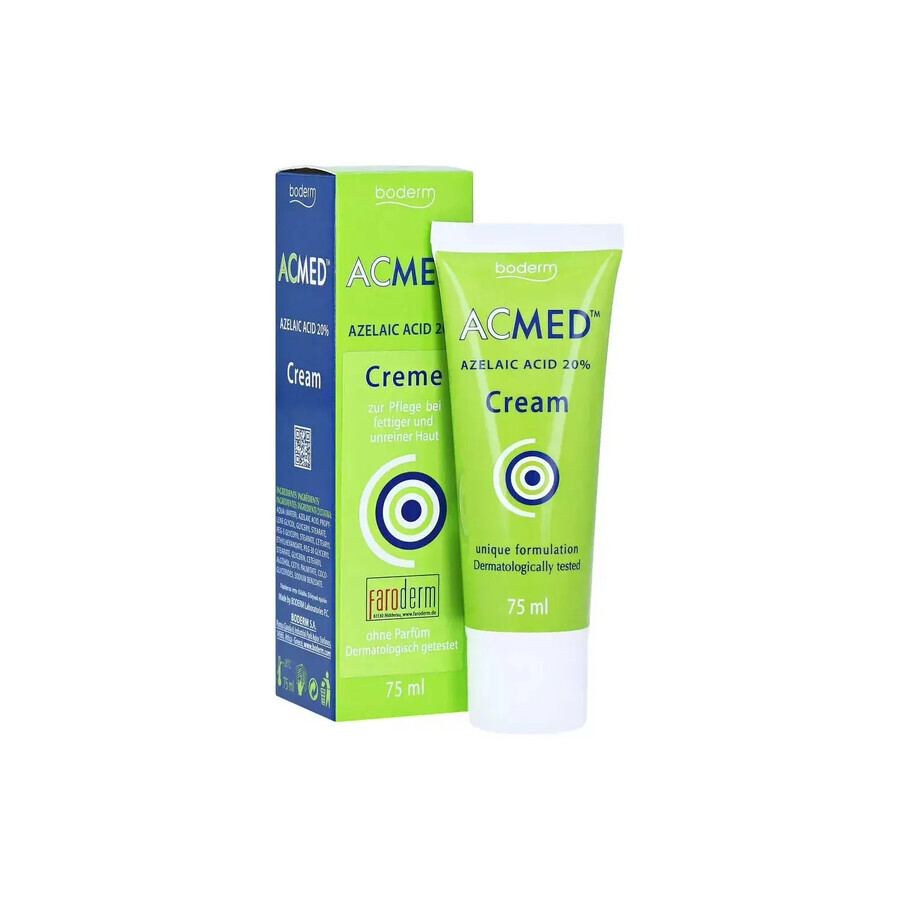 Crema per pelli grasse con imperfezioni Acmed Cream, Acido azelaico 20%, 75 ml, Boderm Laboratoires