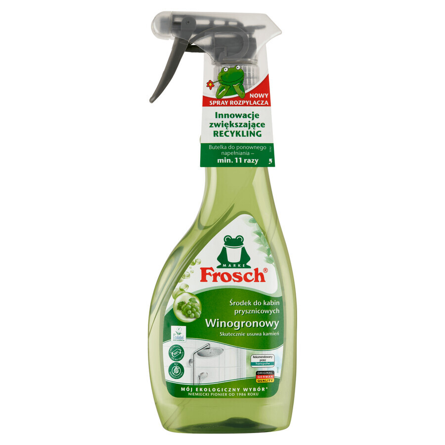 Frosch, douchecabinereiniger, druif, spray, 500 ml