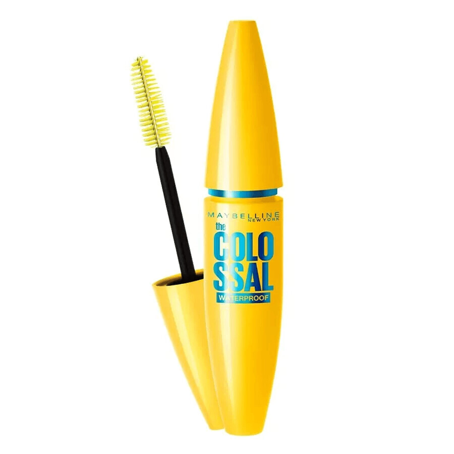 Maybelline Colossal Wasserfester Mascara Schwarz, 10.7ml - Wimperntusche für einen atemberaubenden, wasserfesten Augenaufschlag