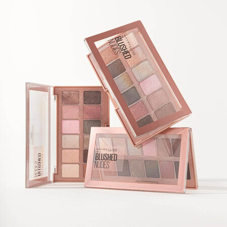 Maybelline The Blushed Nudes, Lidschatten-Palette, 12 Farben, 9,6 g