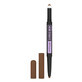 Maybelline Express Brow Satin Duo, dubbelzijdig wenkbrauwpotlood, 02 Medium Brown, 1 stuk