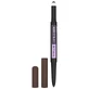 Maybelline Express Brow Satin Duo, dubbelzijdig wenkbrauwpotlood, 04 Donkerbruin, 1 stuk