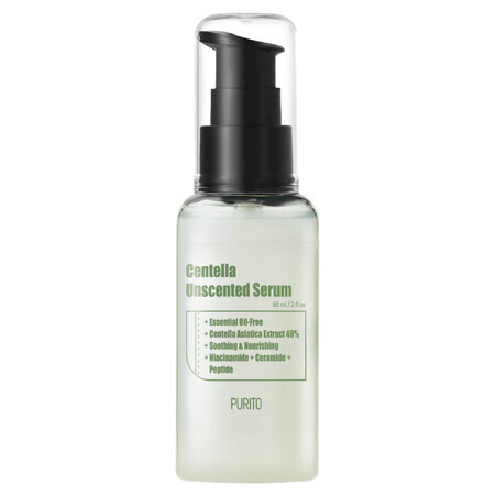 Purito Centella Unscented Serum, sérum visage sans parfum, 60 ml